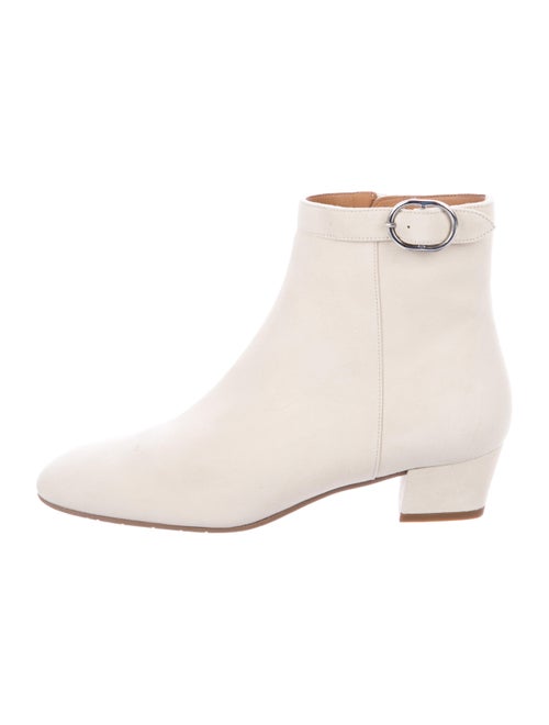 Aquatalia Suede Ankle Boots. w/ Tags White