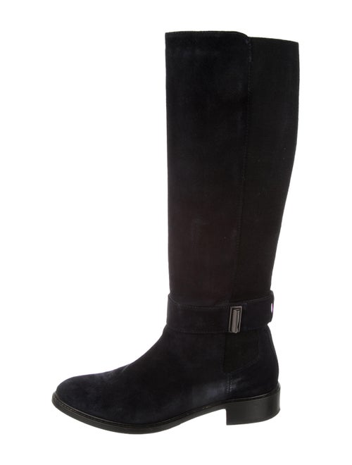 Aquatalia Suede Knee-High Boots Navy