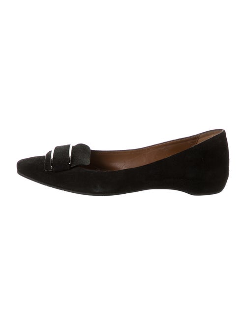Aquatalia Suede Ballet Flats Black
