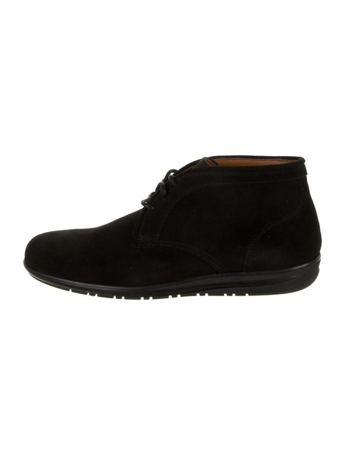 Aquatalia Suede Lace-Up Boots Black