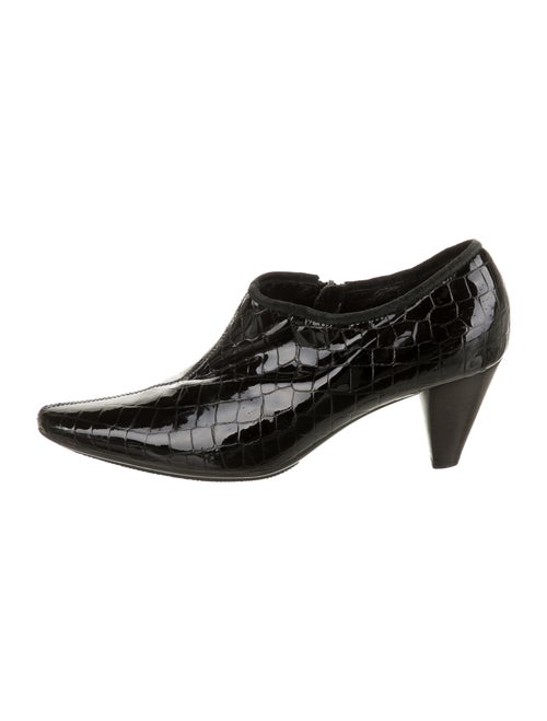 Aquatalia Patent Leather Booties Black