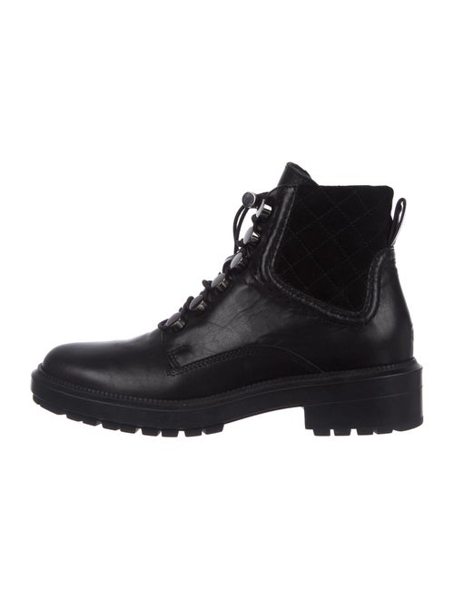 Aquatalia Leather Combat Boots Black
