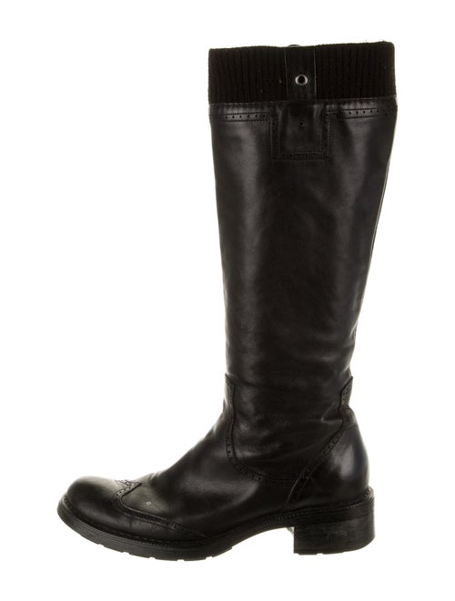 Aquatalia Leather Riding Boots Black