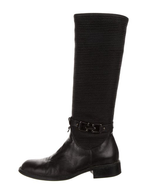 Aquatalia Leather Riding Boots Black