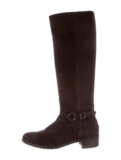 Aquatalia Nubuck Riding Boots Brown