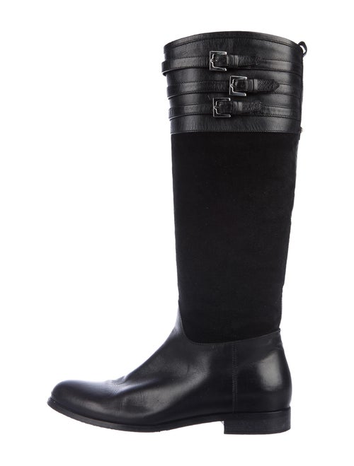 Aquatalia Leather Riding Boots Black