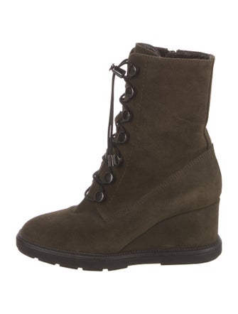 Aquatalia Suede Combat Boots