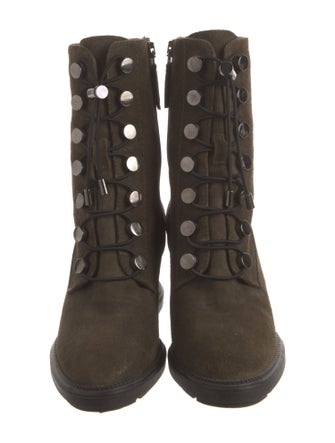 Aquatalia Suede Combat Boots