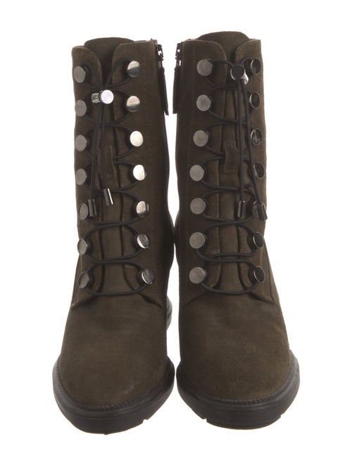 Aquatalia Suede Combat Boots