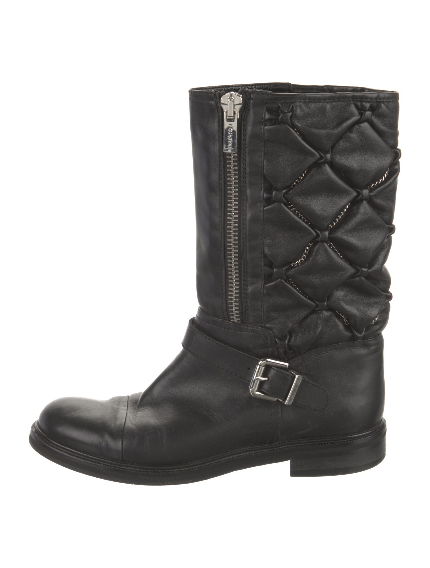 Aquatalia Leather Moto Boots