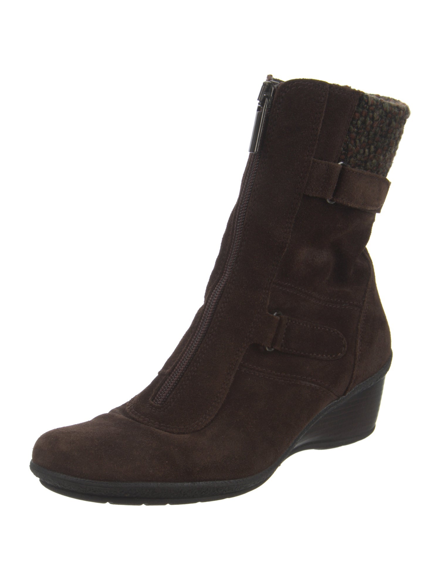 Aquatalia Suede Moto Boots