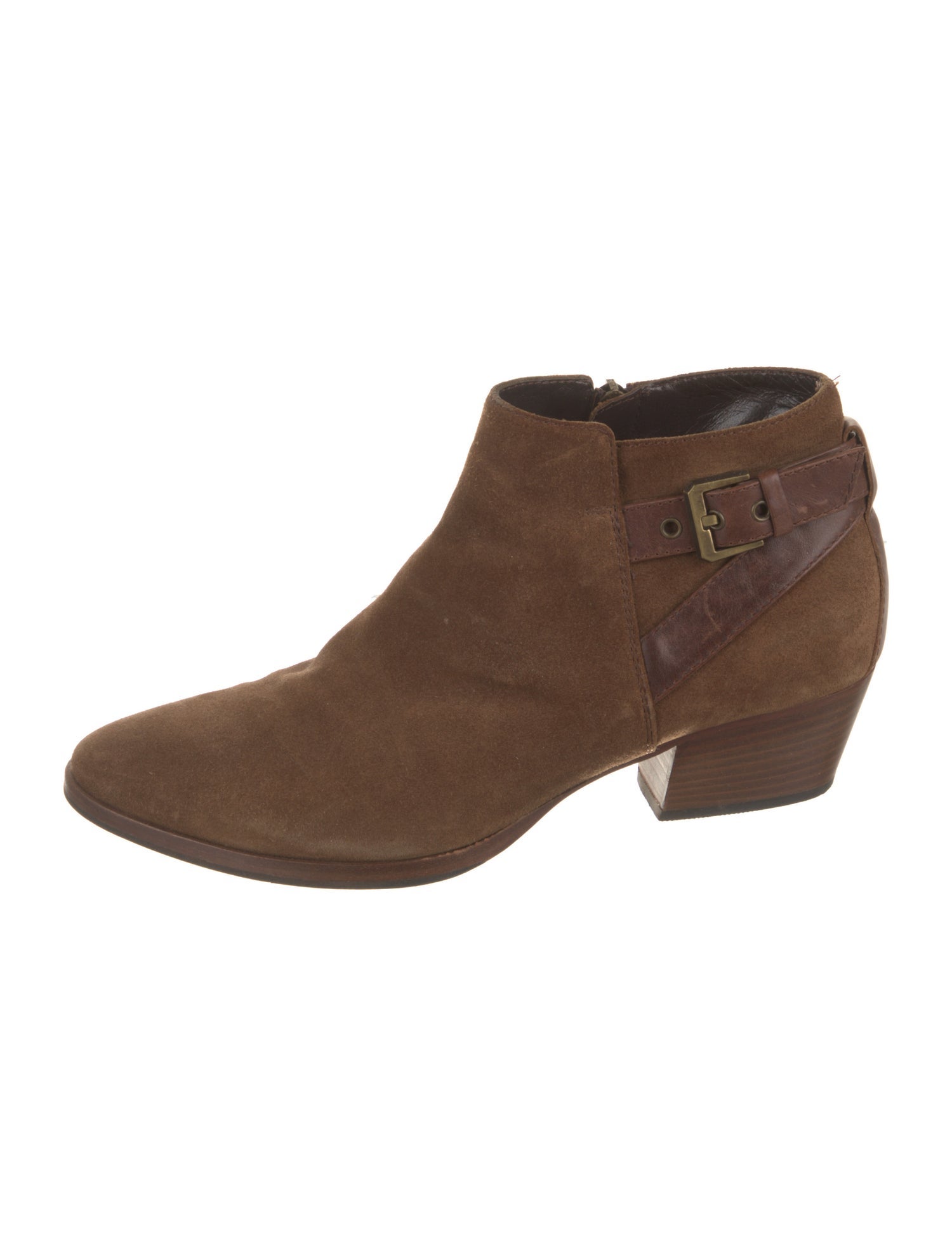 Aquatalia Suede Leather Trim Embellishment Boots