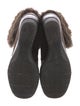 Aquatalia Suede Faux Fur Trim Lace-Up Boots