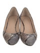 Aquatalia Embossed Leather Animal Print Pumps