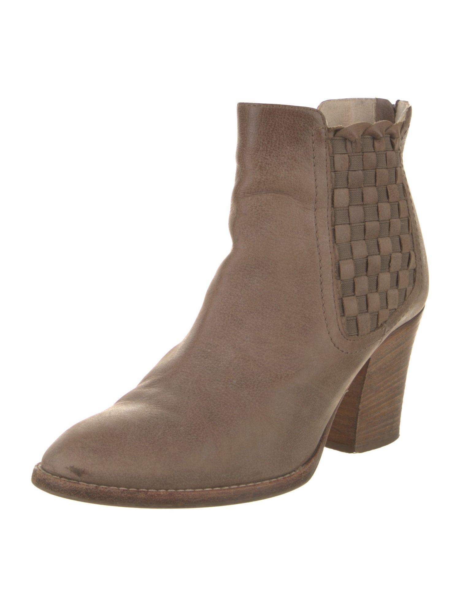 Aquatalia Leather Braided Accents Chelsea Boots