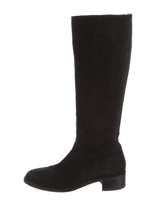 Aquatalia Suede Studded Accents Riding Boots