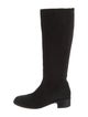 Aquatalia Suede Studded Accents Riding Boots