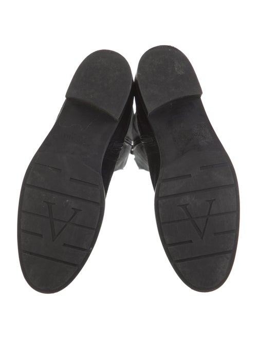 Aquatalia Suede Studded Accents Riding Boots