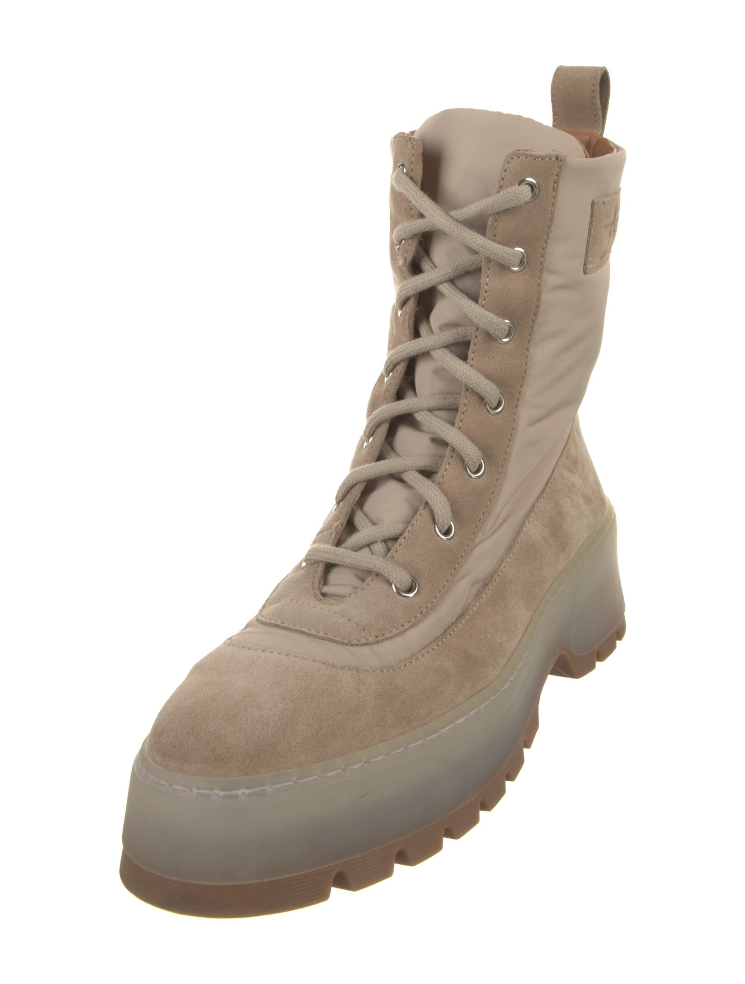 Aquatalia Nylon Colorblock Pattern Combat Boots