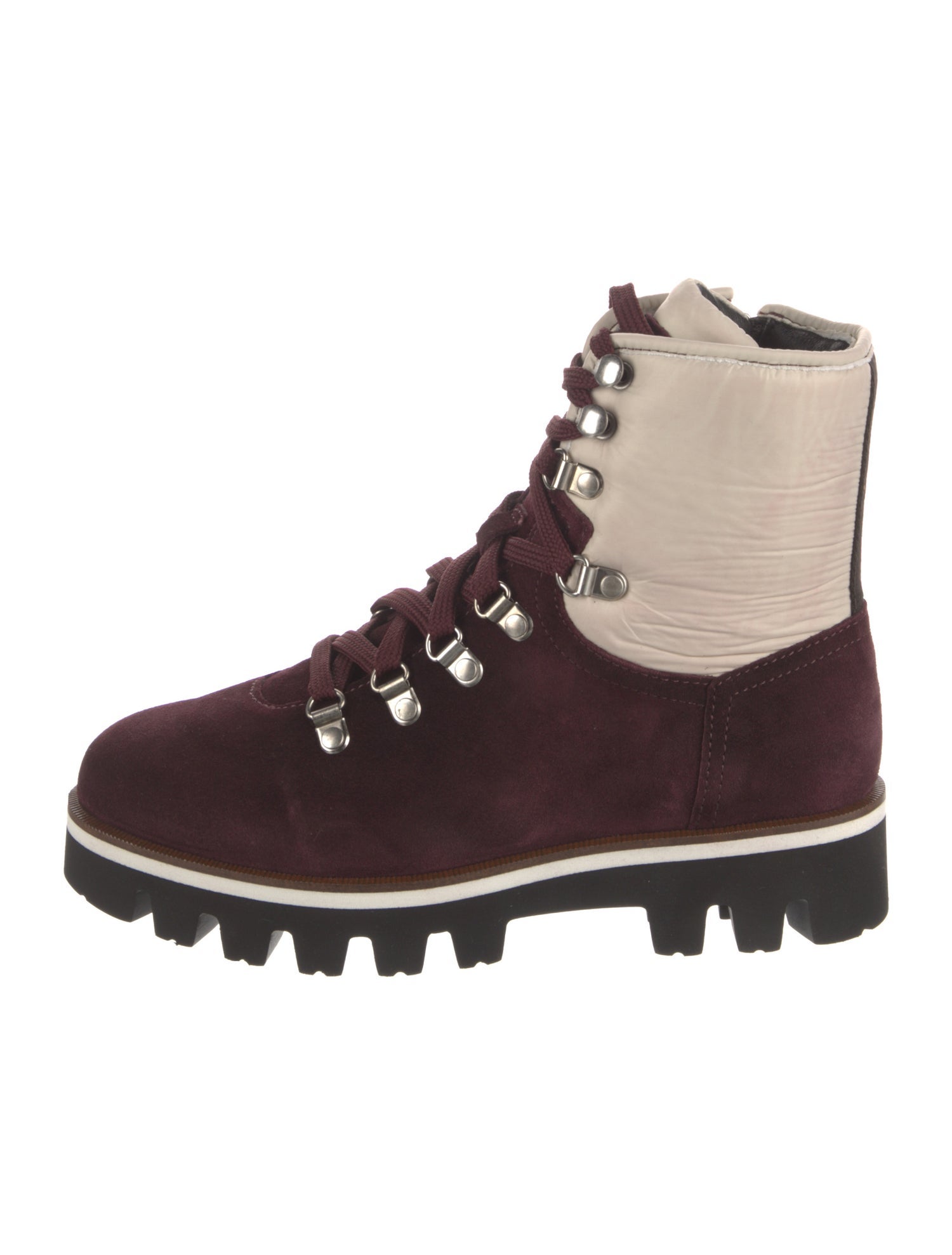 Aquatalia Suede Colorblock Pattern Lace-Up Boots