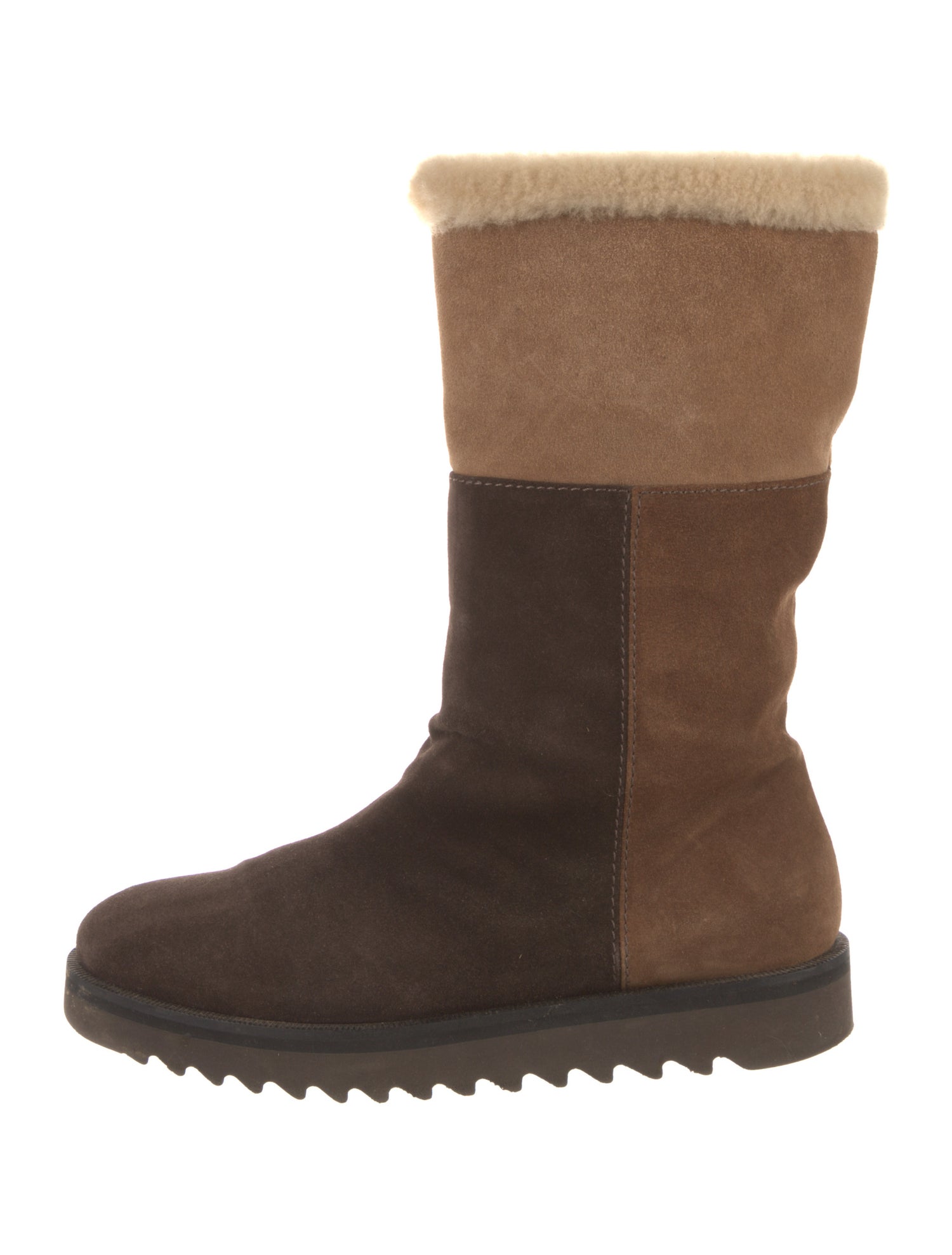 Aquatalia Suede Colorblock Pattern Boots