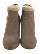 Aquatalia Suede Faux Fur Trim Boots