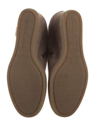 Aquatalia Suede Faux Fur Trim Boots