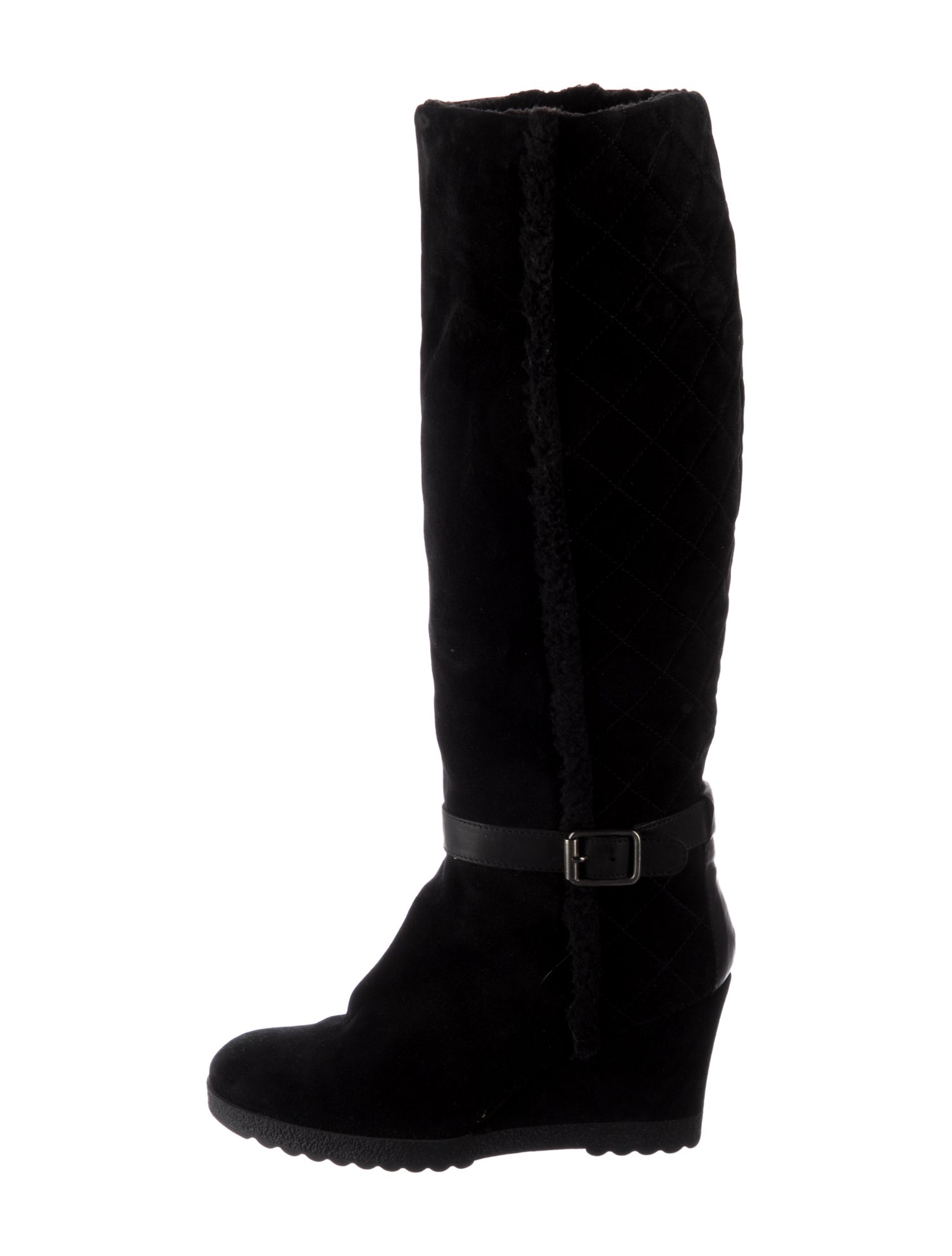 Aquatalia Quilted Pattern Suede Boots