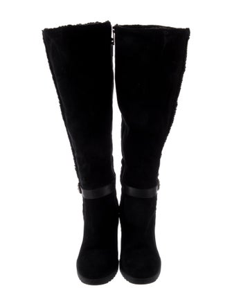 Aquatalia Quilted Pattern Suede Boots