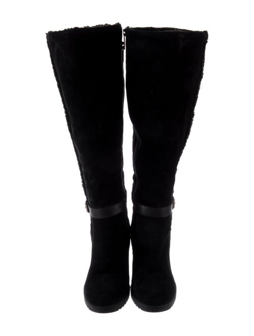 Aquatalia Quilted Pattern Suede Boots