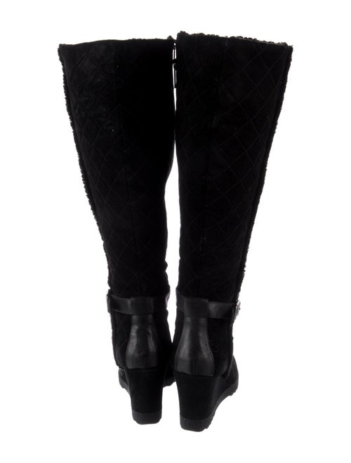 Aquatalia Quilted Pattern Suede Boots