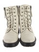 Aquatalia Leather Printed Combat Boots