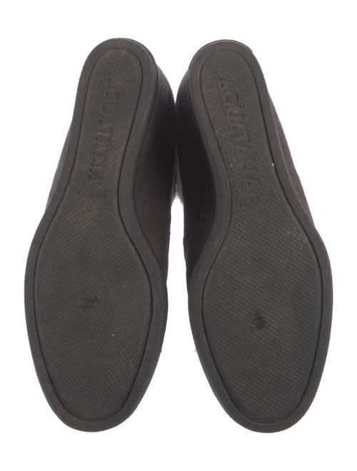 Aquatalia Suede Fur Trim Lace-Up Boots