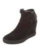 Aquatalia Suede Fur Trim Boots