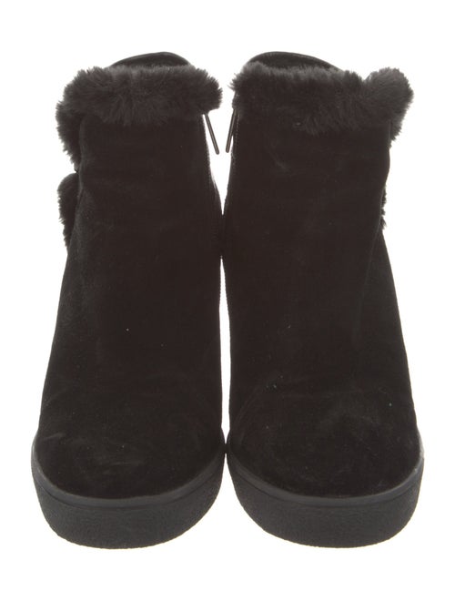 Aquatalia Suede Fur Trim Boots