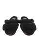 Aquatalia Shearling Leather Trim Embellishment Slides