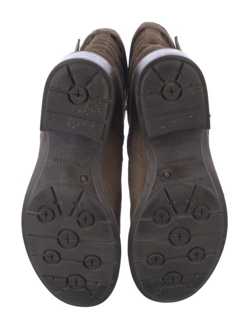 Aquatalia Quilted Pattern Suede Moto Boots