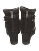 Aquatalia Suede Leather Trim Embellishment Lace-Up Boots