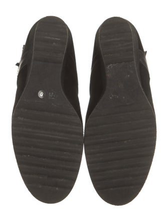 Aquatalia Suede Leather Trim Embellishment Lace-Up Boots