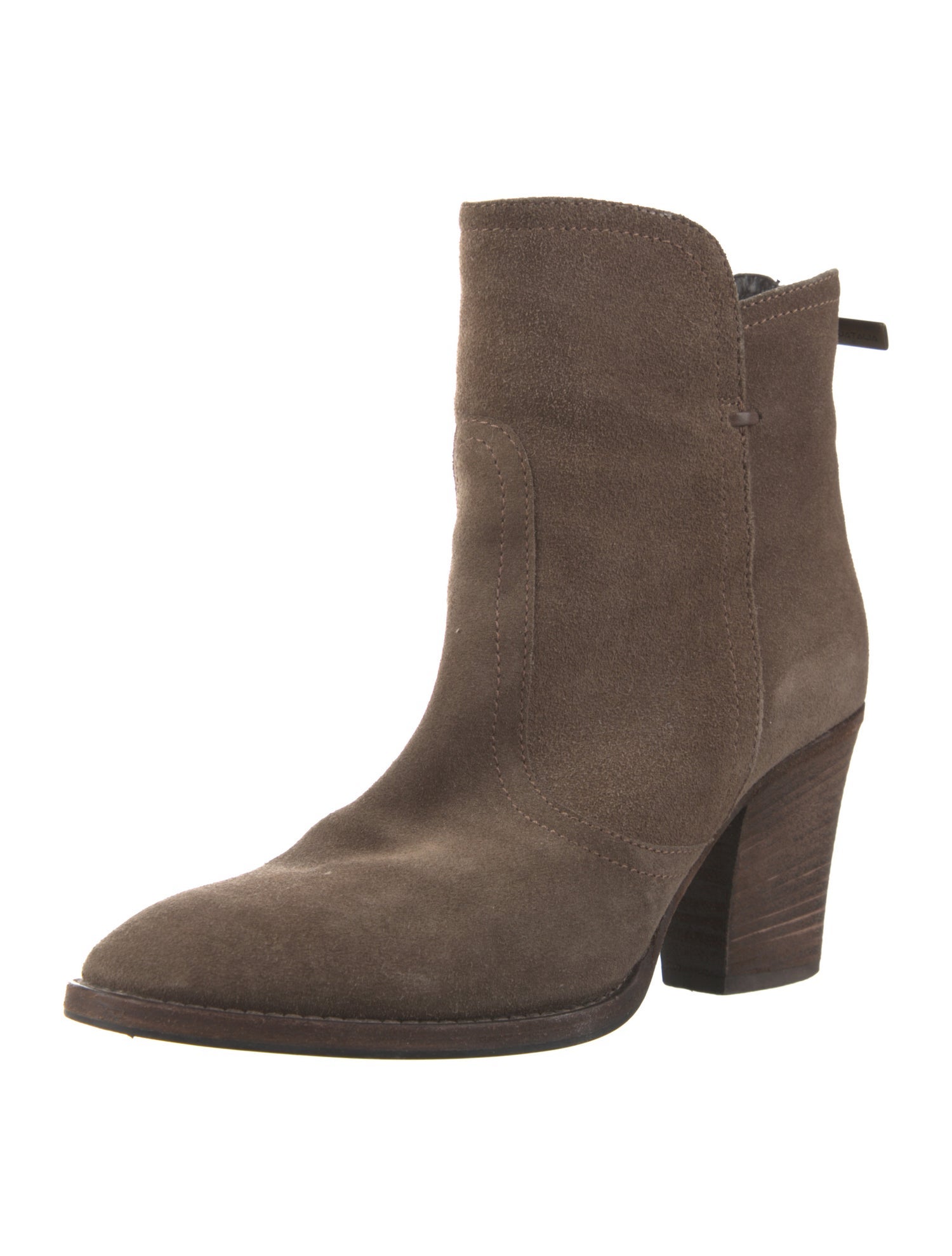 Aquatalia Suede Whipstitch Trim Boots
