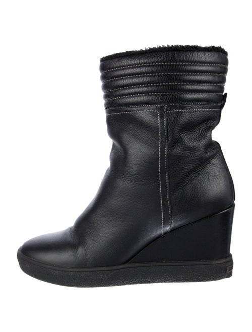 Aquatalia Leather Mesh Accents Boots