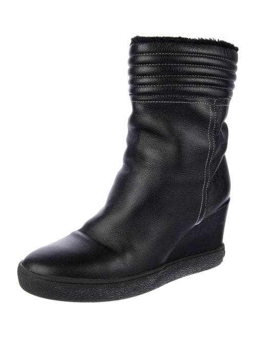 Aquatalia Leather Mesh Accents Boots