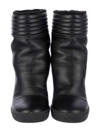Aquatalia Leather Mesh Accents Boots