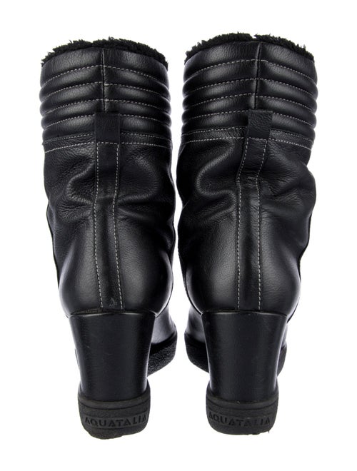 Aquatalia Leather Mesh Accents Boots