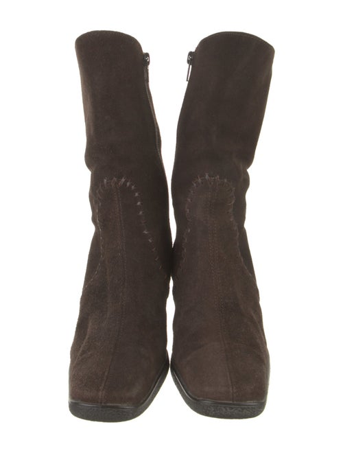 Aquatalia Suede Whipstitch Trim Boots