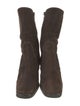 Aquatalia Suede Whipstitch Trim Boots