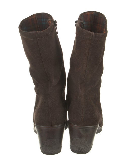 Aquatalia Suede Whipstitch Trim Boots