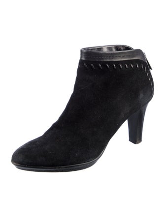Aquatalia Suede Leather Trim Embellishment Boots