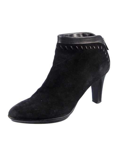 Aquatalia Suede Leather Trim Embellishment Boots