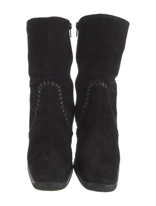 Aquatalia Suede Whipstitch Trim Sock Boots